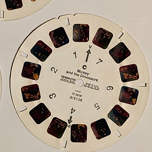 VINTAGE Disney's Mickey and the Dinosaurs View Master Reel Lot of 3 1960s - Picture 4 of 5